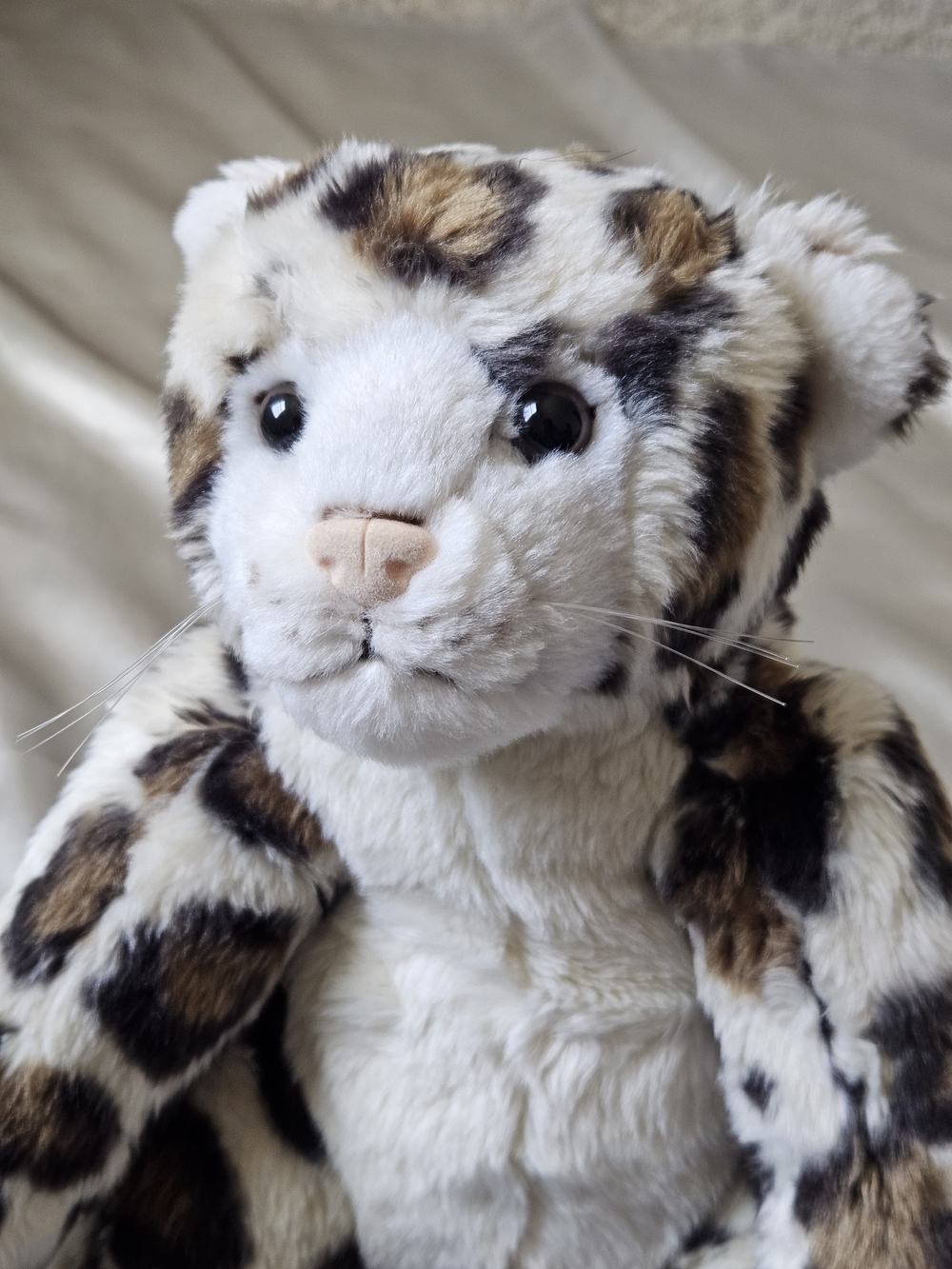 Retired Build-A-Bear Plush Leopard Print Stuffed Animal in White, Brown, Black